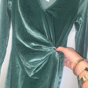 h and m velour dress